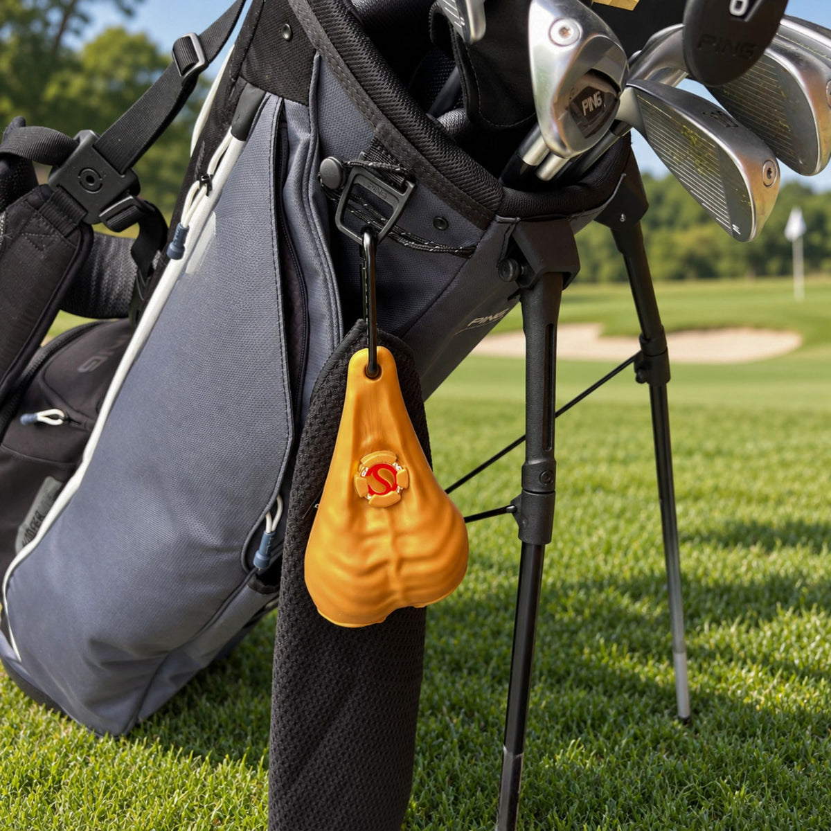 CaddySack Brass Balls on Golf Bag
