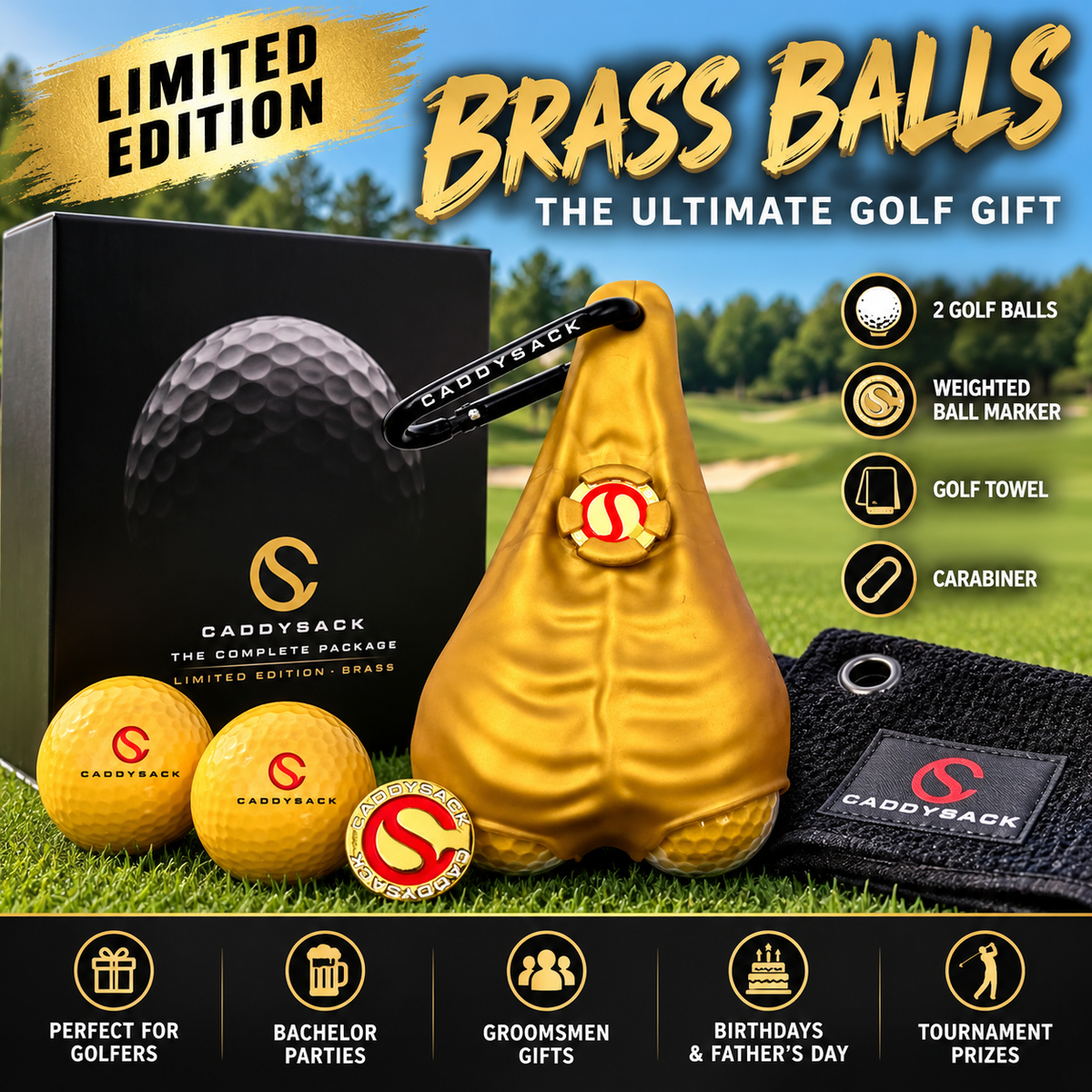 CaddySack  Brass Balls Limited Edition
